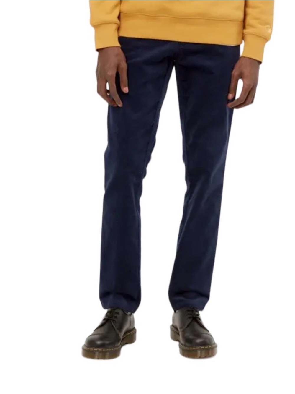 Carhartt WIP Sid Pant Corduroy Navy Blue Tapered Chino Pants Mens 32x32